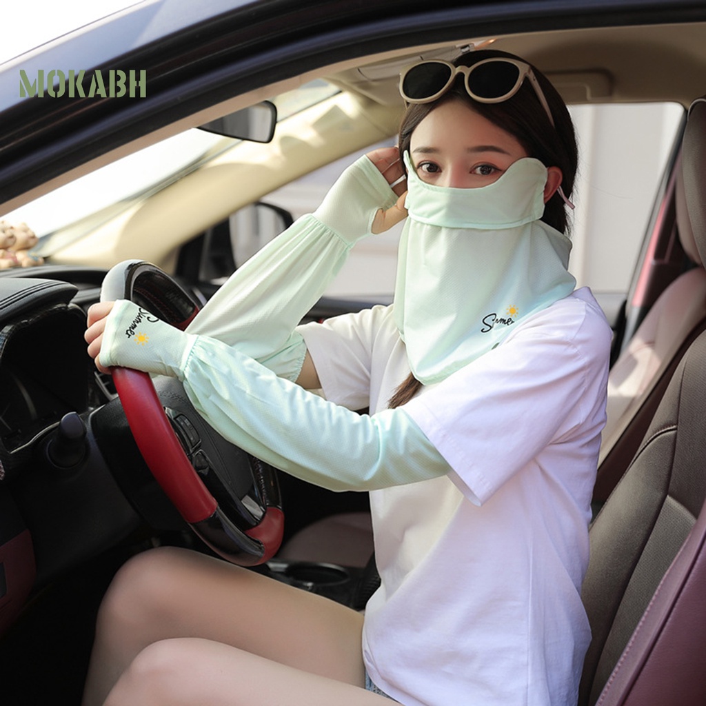 [Mok Abh] Khăn Choàng Cổ Chống Nắng Rộng Rãi Bằng Silicon Thoải Mái Mặc Ngoài Trời