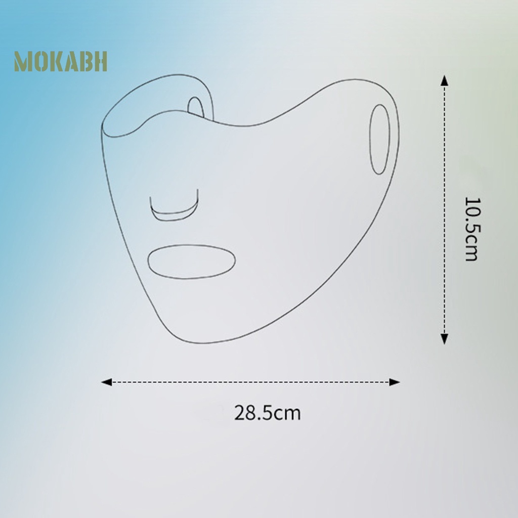 [Mok Abh] Mặt Nạ Bảo Vệ Khuôn Mặt Bằng Lụa Băng Mỏng Hai Lớp Màu Trơn Dành Cho Bạn Nữ