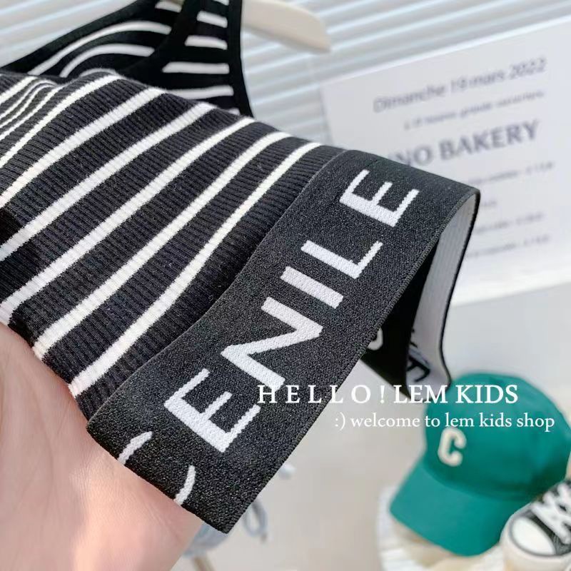 Áo Thun Không Tay In Chữ Phong Cách Hàn Quốc Thời Trang Mùa Hè 2023 Dành Cho Bé Gái