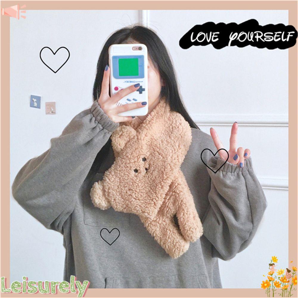 Khăn Choàng Cổ Bằng Vải Bông Kiểu Hoạt Hình Giữ Ấm Cho Nữ