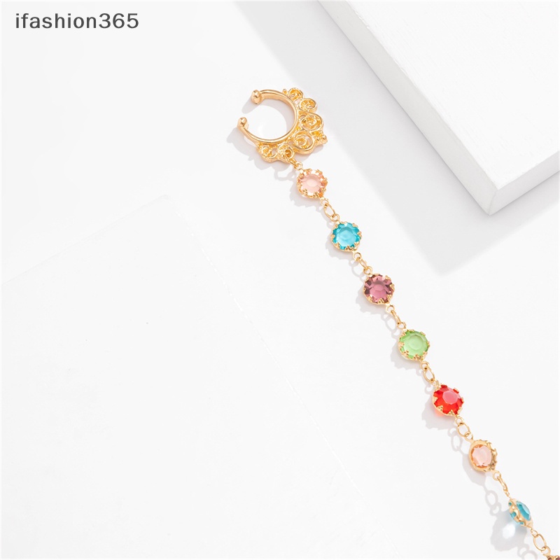 Khuyên Mũi Tua Rua Đính Ngọc Trai Giả Bằng Hợp Kim Thời Trang Bohemia Cho Nữ ifashion365