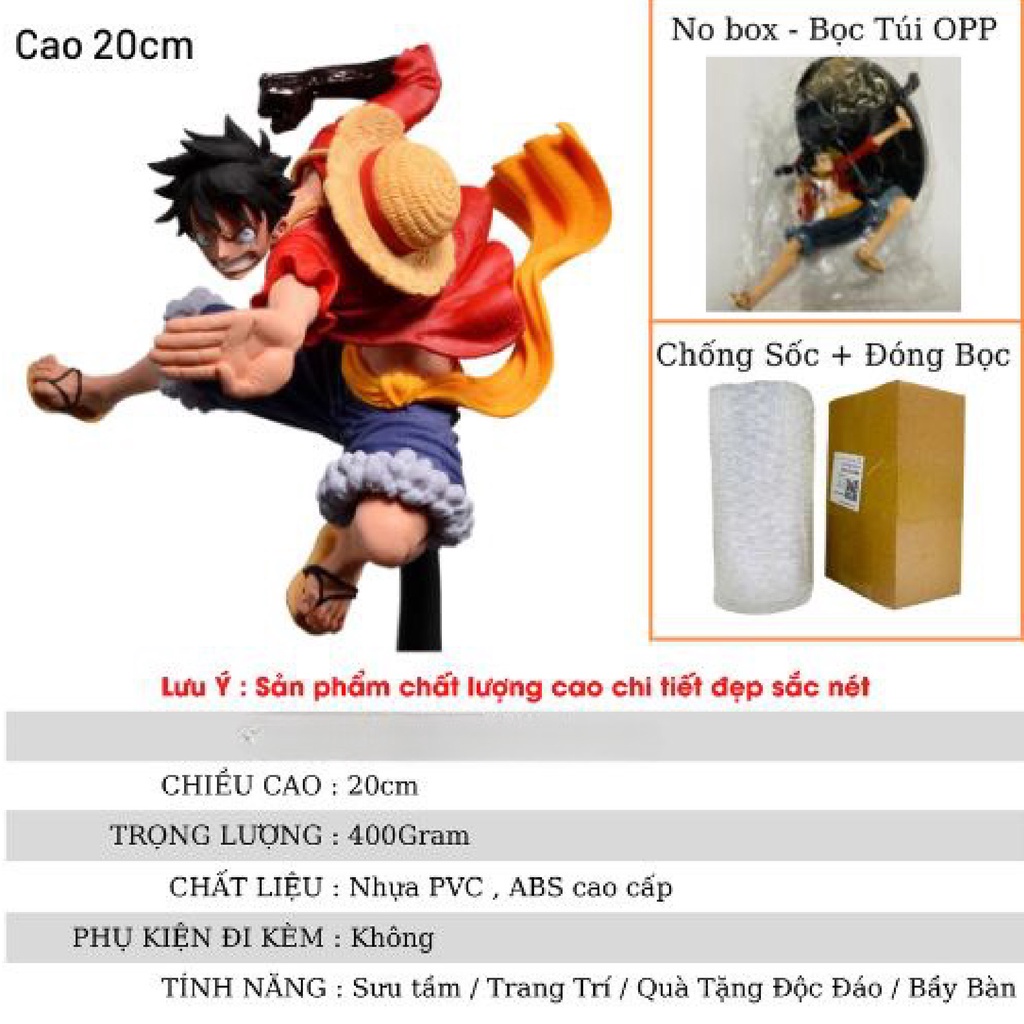 Mô hình One piece luffy mũ rơm ngồi cao 10cm | Figure anime one piece vua hải tặc đồ chơi mô hình làm quà tặng