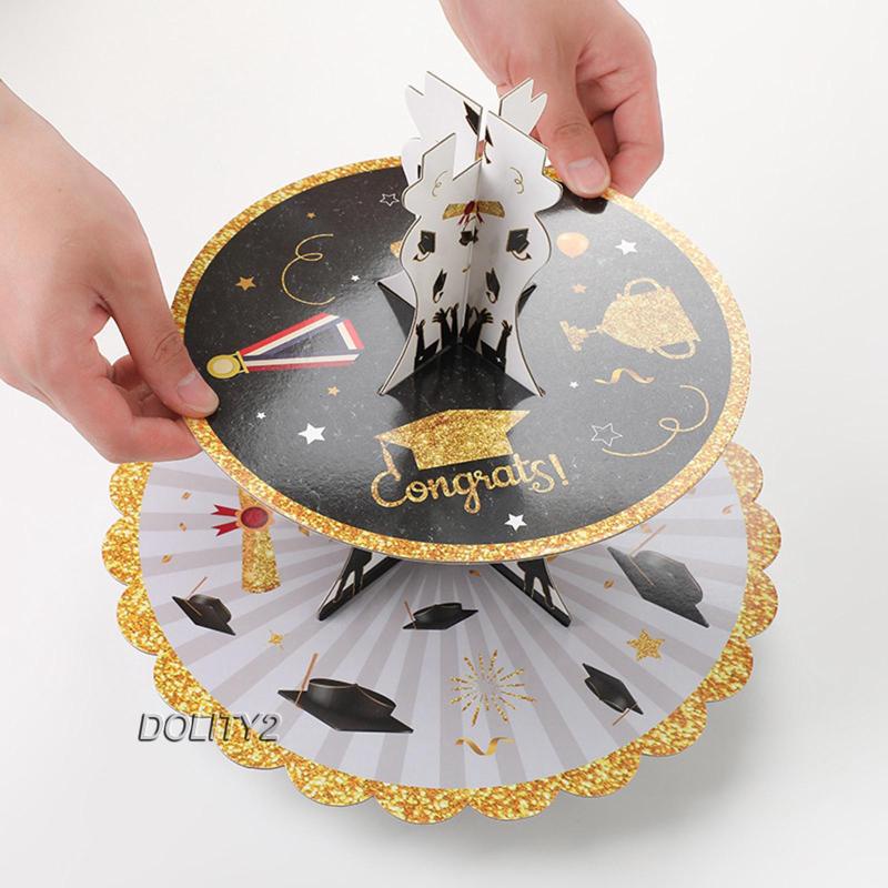 Bộ 2 Khay Giá Đỡ Bánh Quy / Cupcake Chủ Đề Lễ Tốt Nghiệp