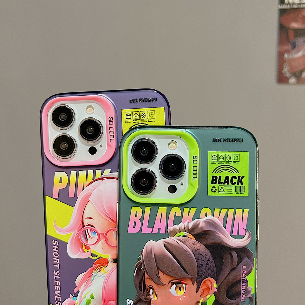 Ốp Điện Thoại TPU Mềm Họa Tiết Hoạt Hình Hai Mặt Cho iPhone 11 13 12 14 Pro Max