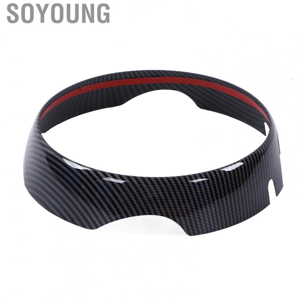Soyoung Screen Frame Trim  Scratch UV Covers Colorfast Carbon Fiber Style Lightweight for Car