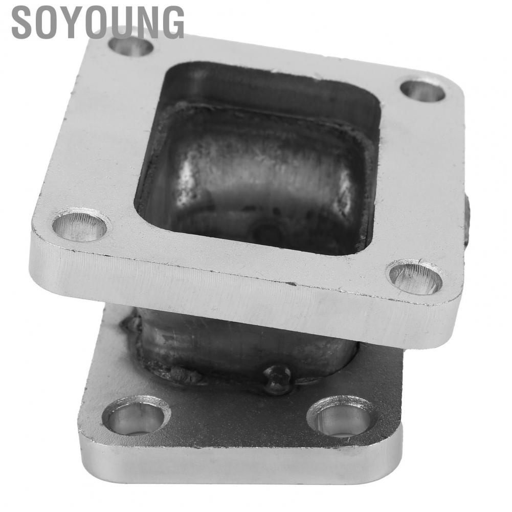Soyoung Turbo Manifold Flange  Practical T3 To T4 Adapter Stainless Steel for Car