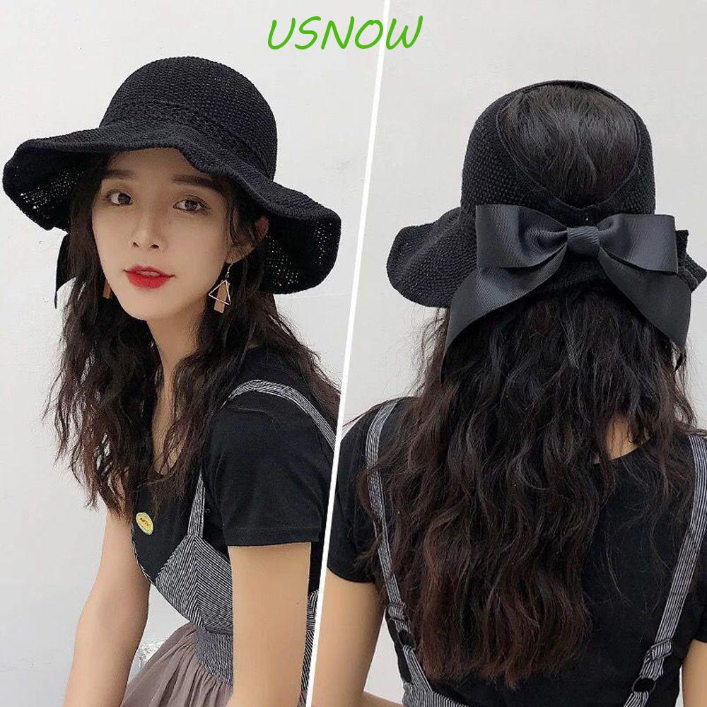 Mũ Rơm Chống Nắng Tia UV Thắt Nơ Điều Chỉnh Được Thời Trang Mùa Hè Cho Nữ