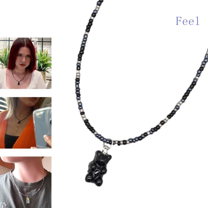 Vòng cổ Mặt Gấu Màu Gradient