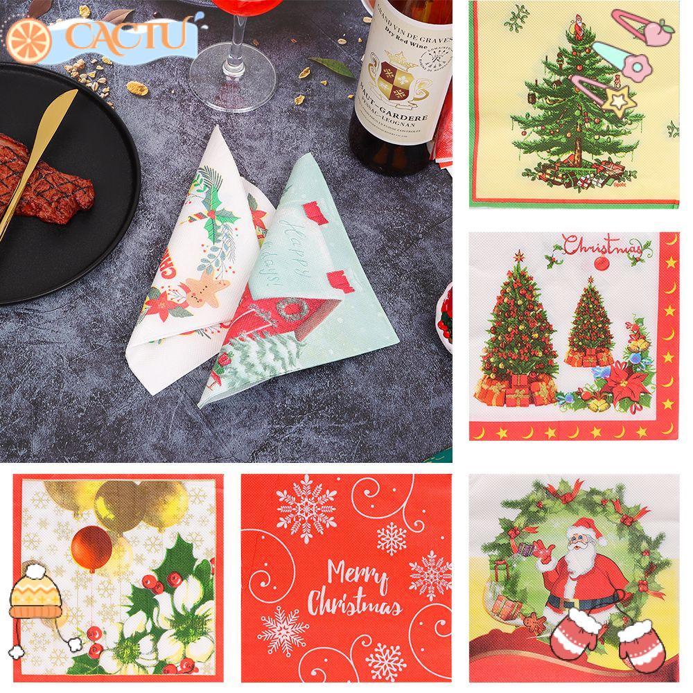 Bộ 20 Khăn Giấy Họa Tiết Giáng Sinh Trang Trí Nhà Cửa