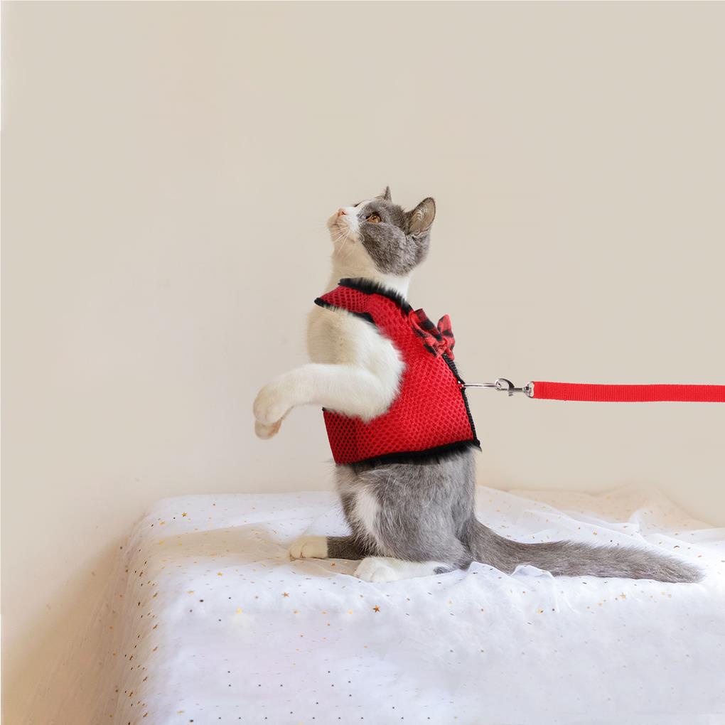 Áo Vest Kèm Dây Dắt Dắt Thú Cưng Đi Dạo Kiểu Đơn Giản Đa Năng Tiện Dụng