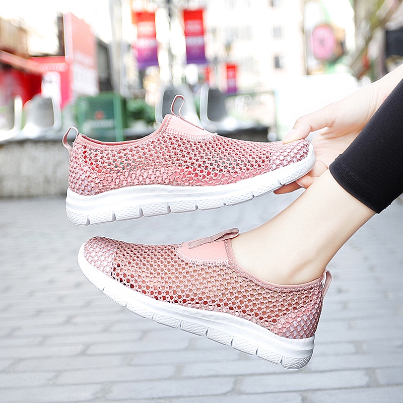 Giày Thể Thao Đế Bằng Thoáng Khí Thời Trang Mùa Hè 2023 Có Size: 35-44