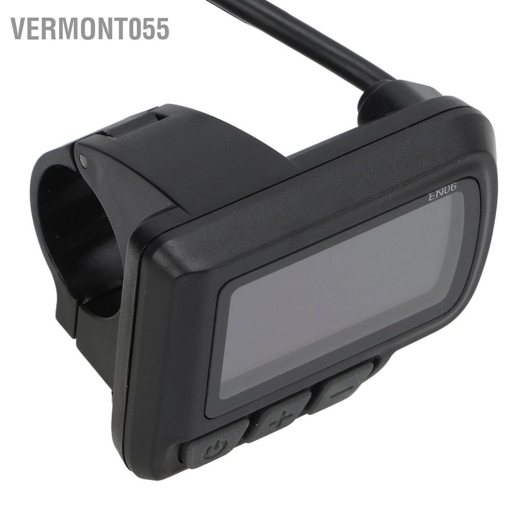 Vermont055 Đồng hồ hiển thị LCD dành cho xe đạp điện đo tốc độ tay ga với trạng thái pin USB leo núi