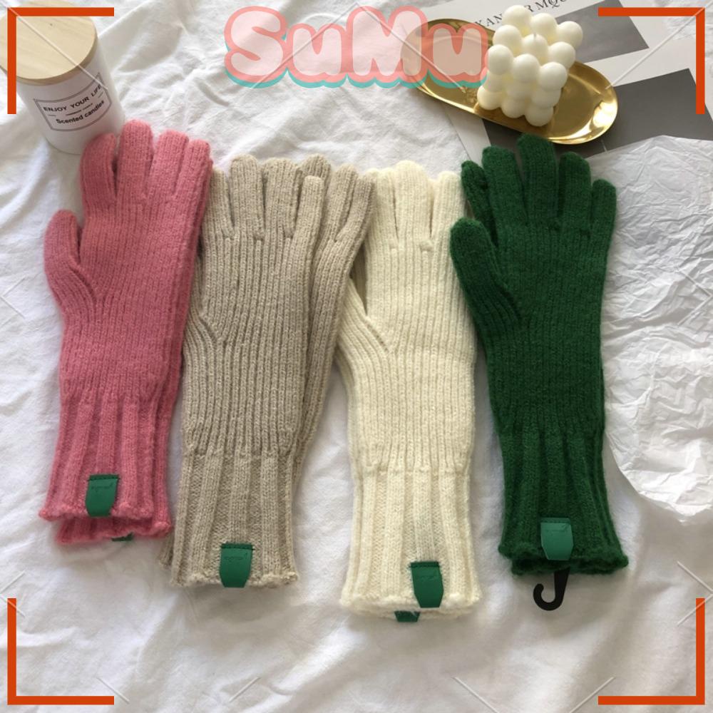 Găng Tay Len Thể Thao Dày Dặn Màu Sắc Đơn Giản Cho Nữ