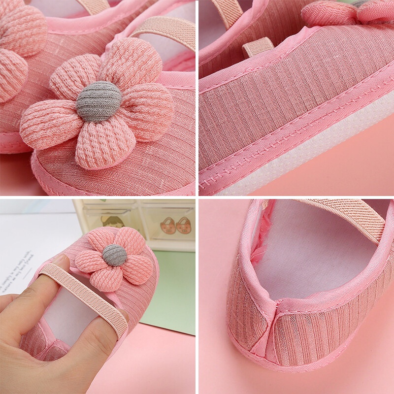 Xăng đan Đính Hoa Nhỏ Dễ Thương Thoáng Khí Chống Trượt Co Giãn Dành Cho Trẻ Em