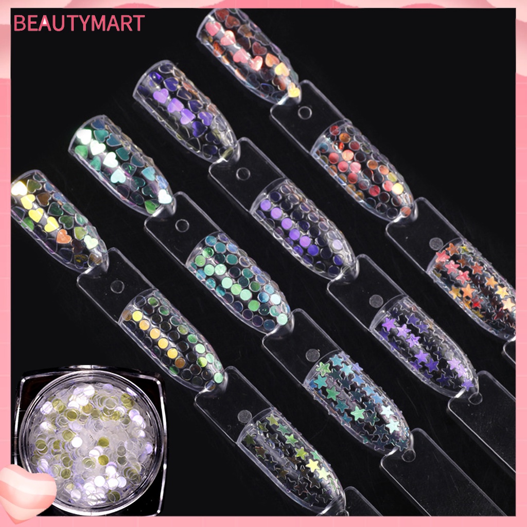 1 Hộp Kim Tuyến Lấp Lánh Hình Trái Tim Dùng Trang Trí Móng Tay Nghệ Thuật DIY