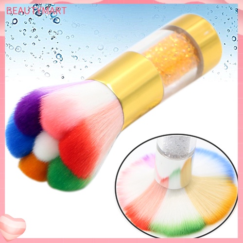 Cọ Phủi Bụi Móng Tay Tay Tay Cầm Đính Đá Với Lông Cọ Mềm Mại Tiện Dụng