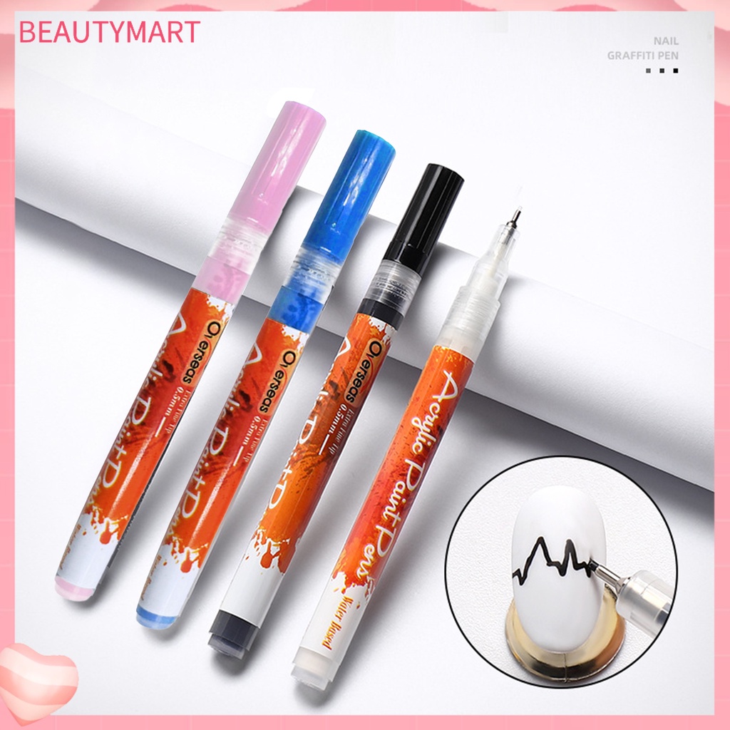Bút Vẽ Móng Nghệ Thuật Nhanh Khô Chống Thấm Nước Nhiều Màu Sắc Dành Cho Salon