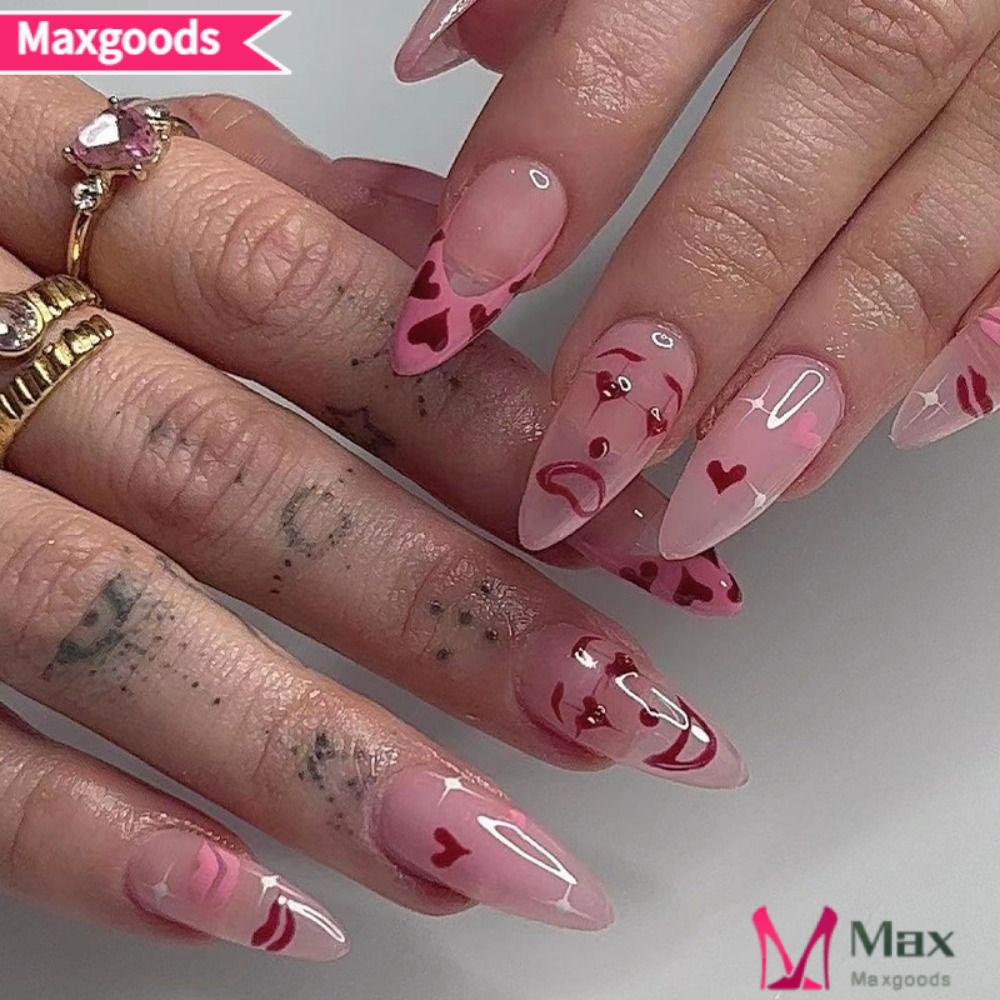 Bộ 24 Móng Tay Giả Hình Mặt Trăng / Ngôi Sao Xinh Xắn