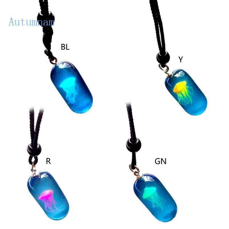 Vòng cổ Mặt Hình Sứa Biển Bằng Nhựa Phát Quang Độc Đáo