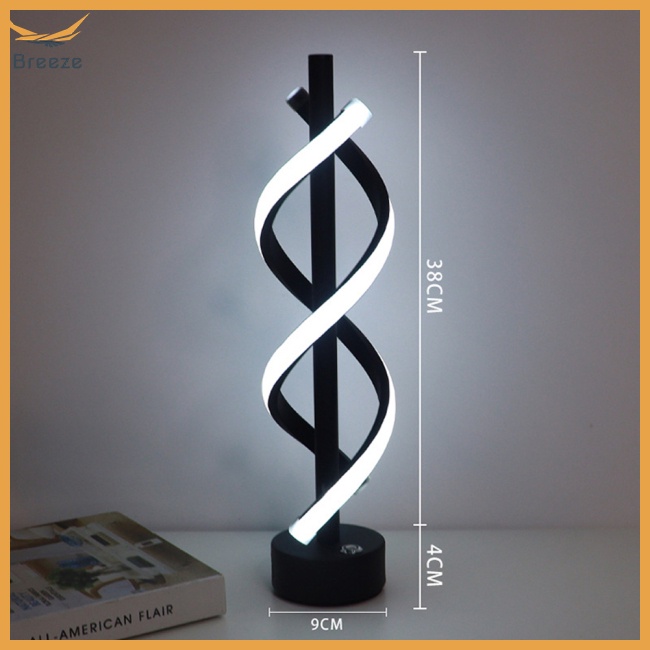Đèn Led Để Bàn Dạng Xoắn Ốc Đơn Giản Sáng Tạo Có Thể Sạc Lại Trang Trí Nhà Hàng / Phòng Ngủ