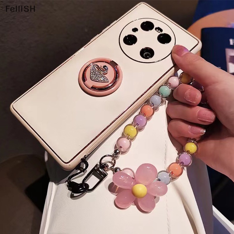 [Felli] 1 Dây Đeo Điện Thoại Xỏ Hạt Pha Lê Màu Macaron Chống Thất Lạc Phong Cách Ins 439br