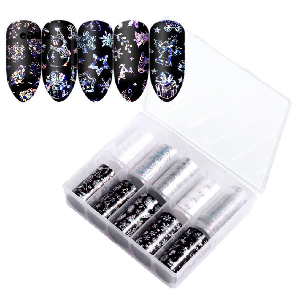 Hộp Sticker 10 Ngăn Hình Bí Ngô Trang Trí Móng Tay