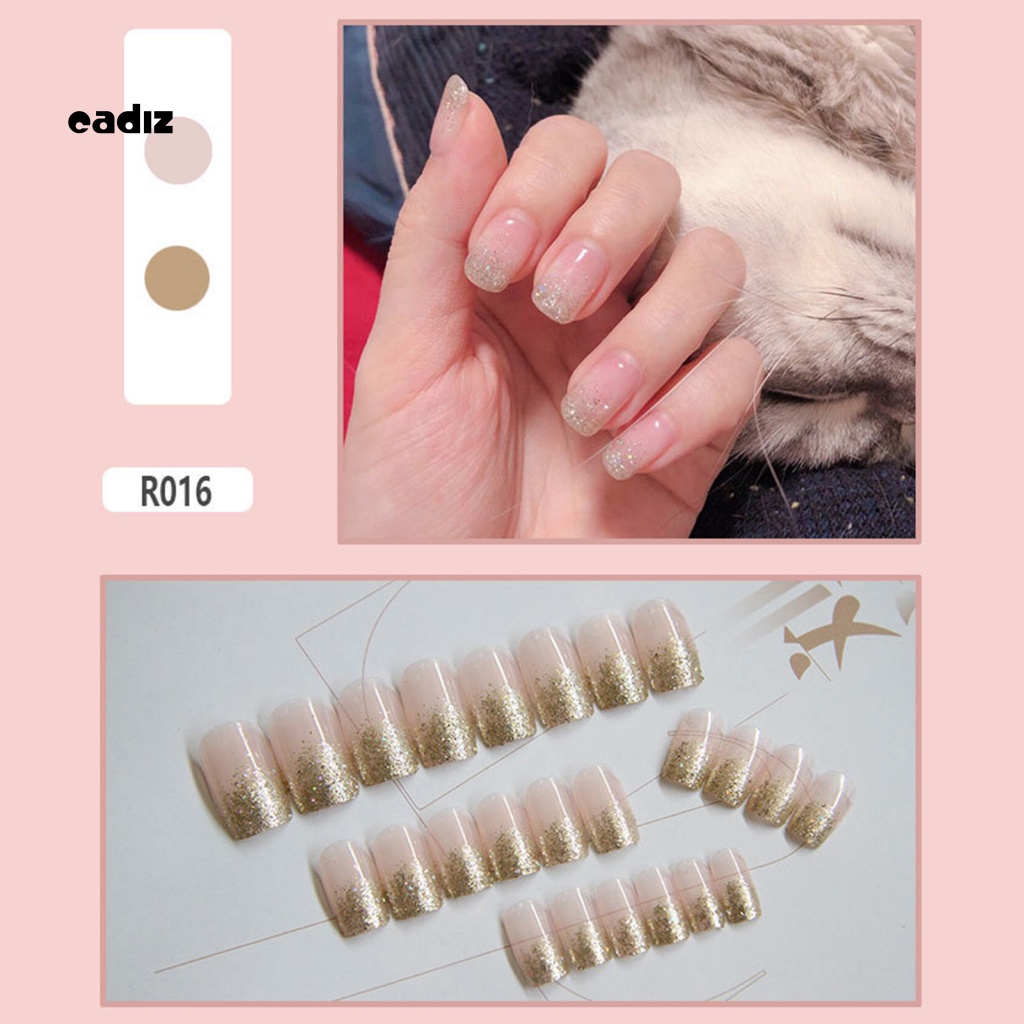 Bộ 24 Móng Tay Giả Tự Dính Chống Nước Che Phủ Toàn Diện DIY