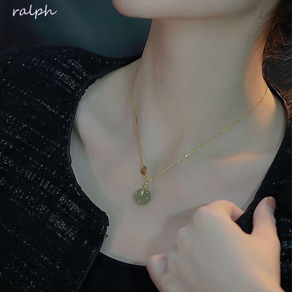 Vòng Cổ Choker Mặt Tròn Phong Cách Trung Hoa Cá Tính Cho Nữ