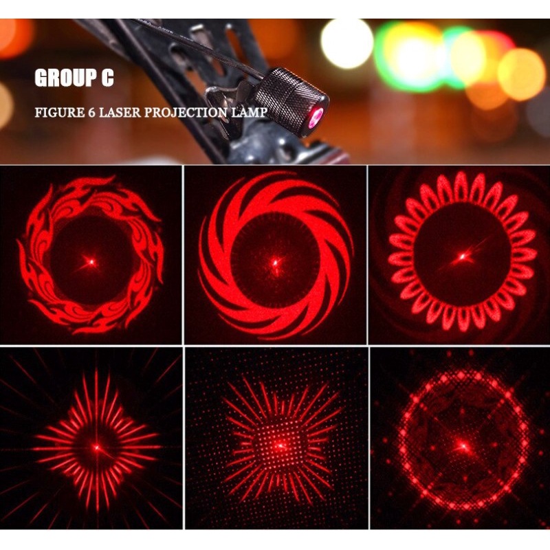 Đèn LED Laser Cảnh Báo Va Chạm Hai Đầu Gắn Đuôi Xe Máy