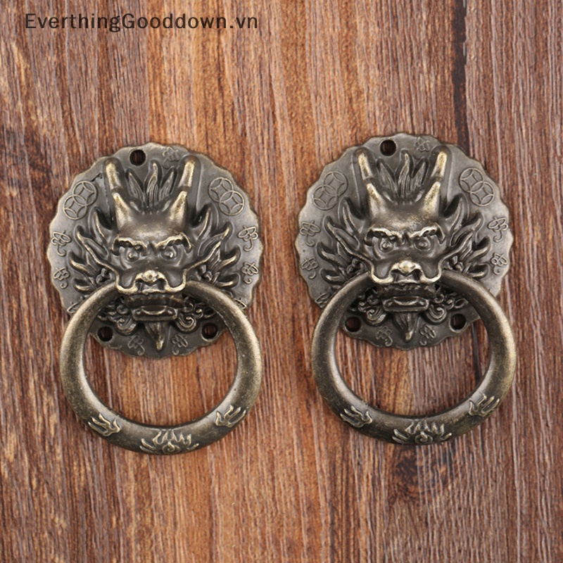 Set 10 Tay Nắm Cửa Hình Đầu Rồng Phong Cách Vintage
