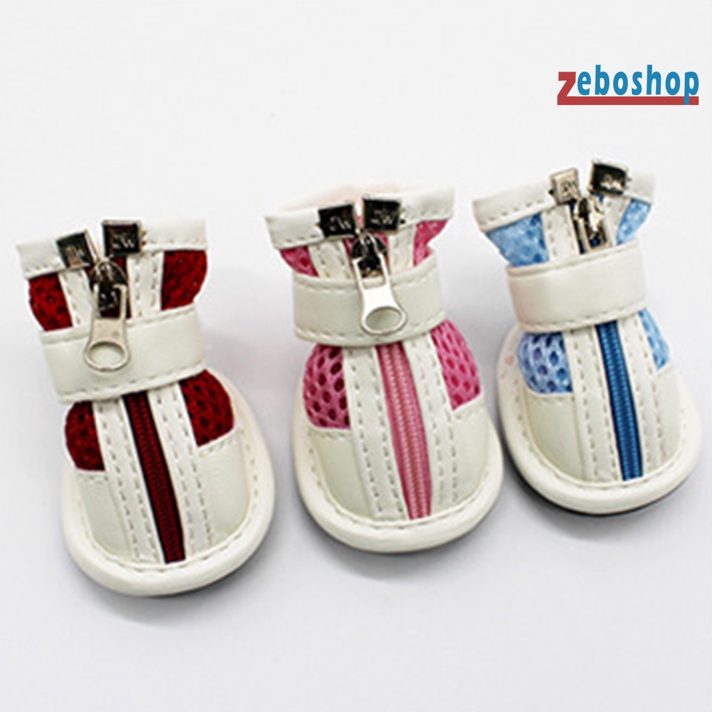 Giày Sneaker Thoáng Khí Có Khóa Kéo Cho Thú Cưng