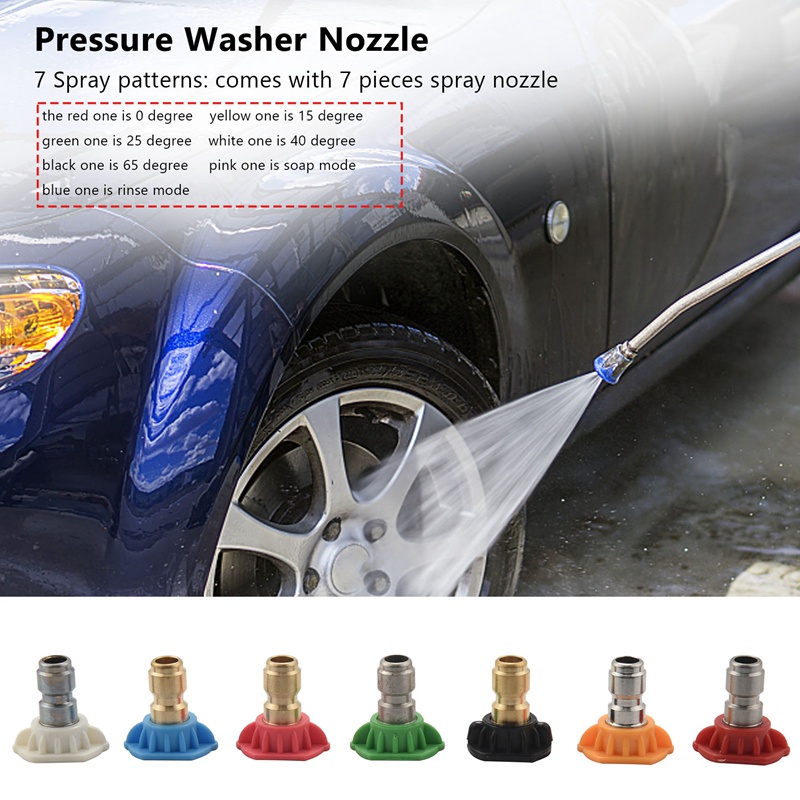 Bộ Vòi Phun Turbo 4000PSI 1 / 4 Inch Kết Nối Nhanh Tiện Dụng