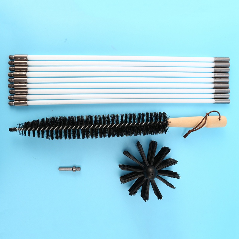 Bộ Bàn Chải Quét Làm Sạch Máy Sấy Khô 12 Feet 9 Thanh Linh Hoạt Kèm Xơ Vải