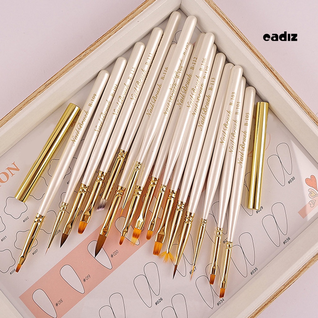 Bút Vẽ Móng Tay Nghệ Thuật Ngòi CADI Bằng Len Nylon Mềm Không Phai Màu Kèm Nắp Đậy DIY