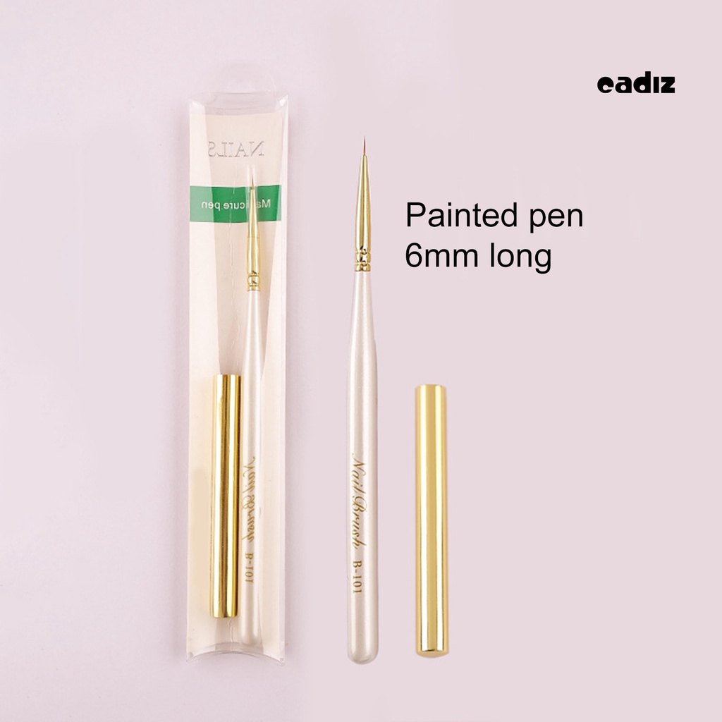 Bút Vẽ Móng Tay Nghệ Thuật Ngòi CADI Bằng Len Nylon Mềm Không Phai Màu Kèm Nắp Đậy DIY