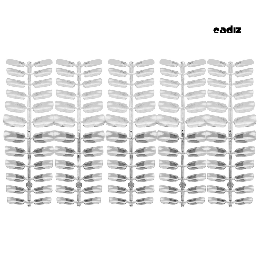 Bộ 120 Móng Tay Giả Bằng Nhựa Trong Suốt Nhiều Hình Dạng Có Thể Tháo Rời DIY