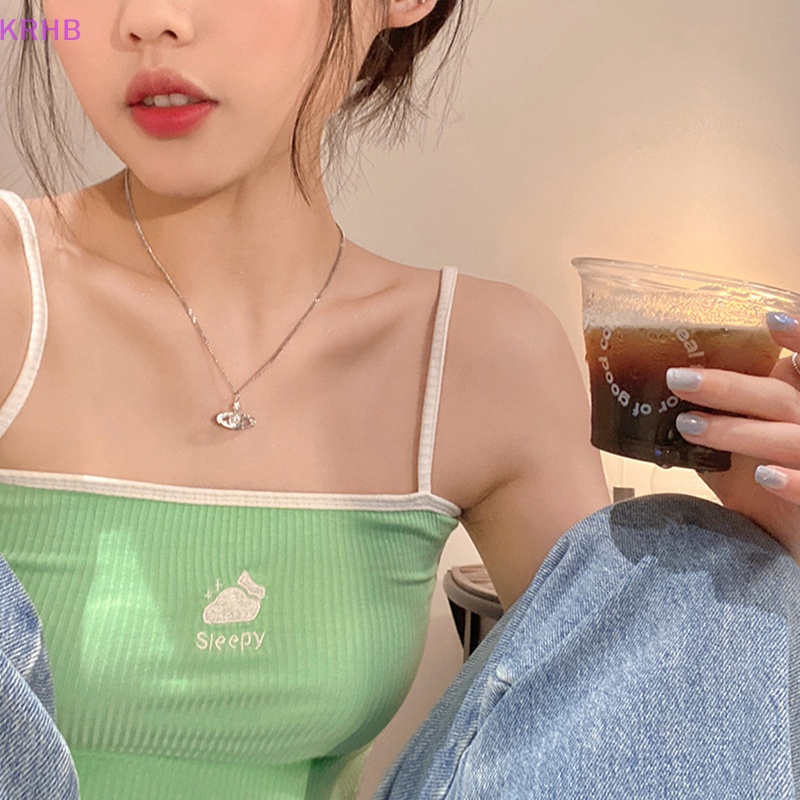 Krhb Vòng cổ Thép Titan Mặt Hình Hành Tinh Ánh Sáng Nâng Cao Thời Trang Cá Tính Cho Nữ Mới