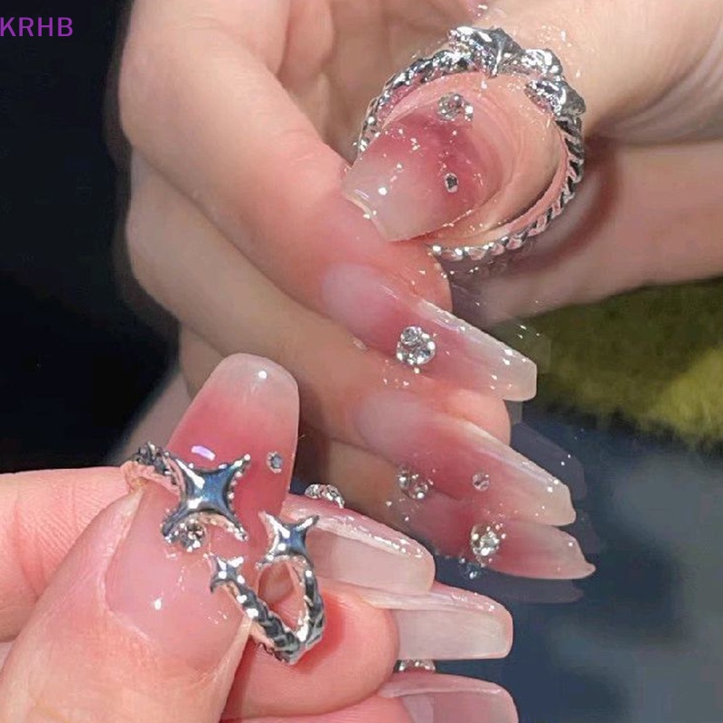 Nhẫn Hở Hình Ngôi Sao Màu Bạc Phong Cách Hàn Quốc Thời Trang Cho Nữ Mới