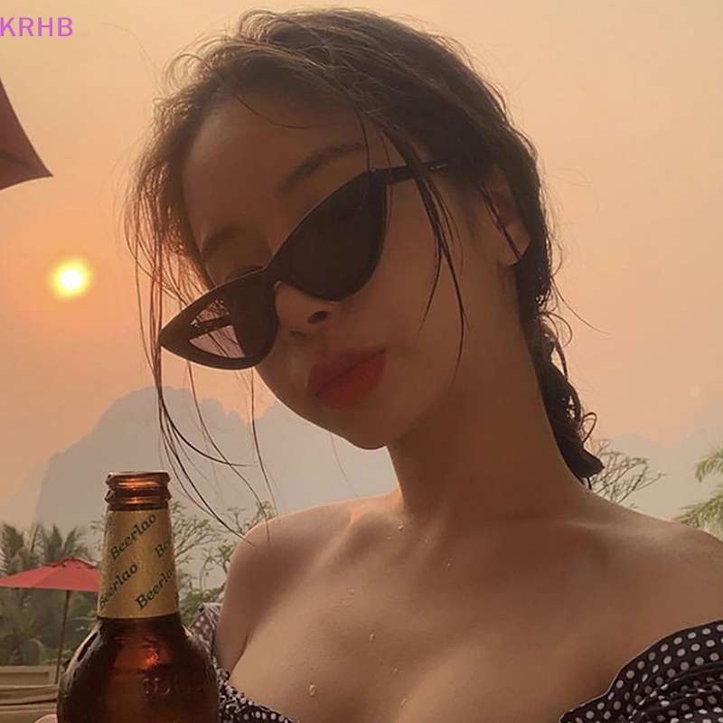 Kính Mát Gọng Mắt Mèo Tròng Tam Giác Chống Tia UV385 Thời Trang Đường Phố Cho Nữ Mới