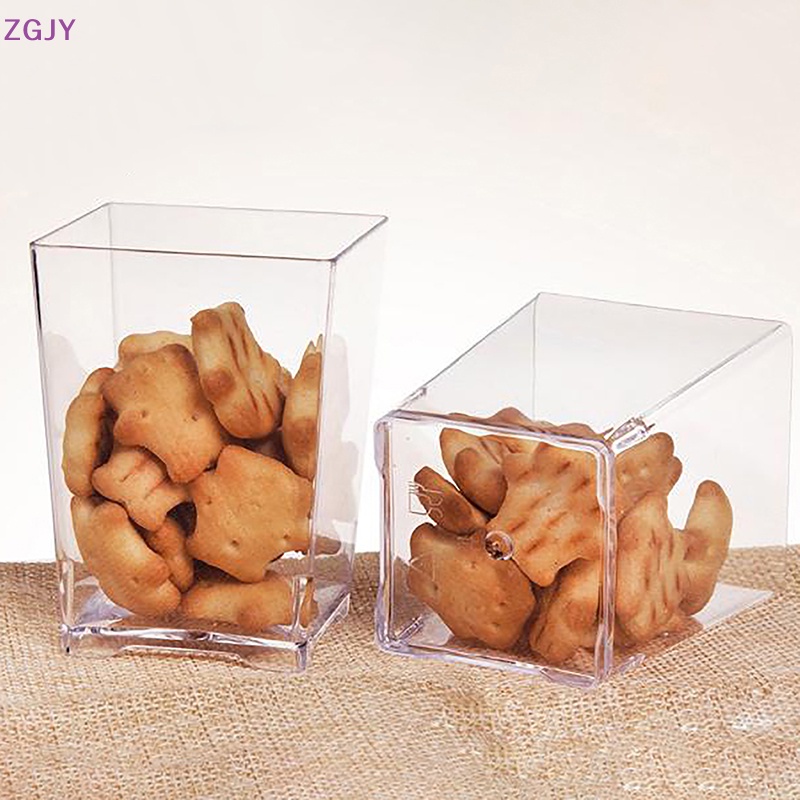 Set 100 Cốc Đựng Món Tráng Miệng 2Oz Mini Bằng Nhựa Dùng Một Lần Dành Cho Các Bữa Tiệc Mới