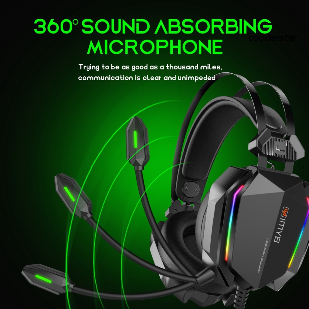 Tai Nghe Chụp Tai A32 Âm Thanh Siêu Trầm Có Đèn RGB Cổng USB 3.5mm Kèm Mic Cho Máy Tính