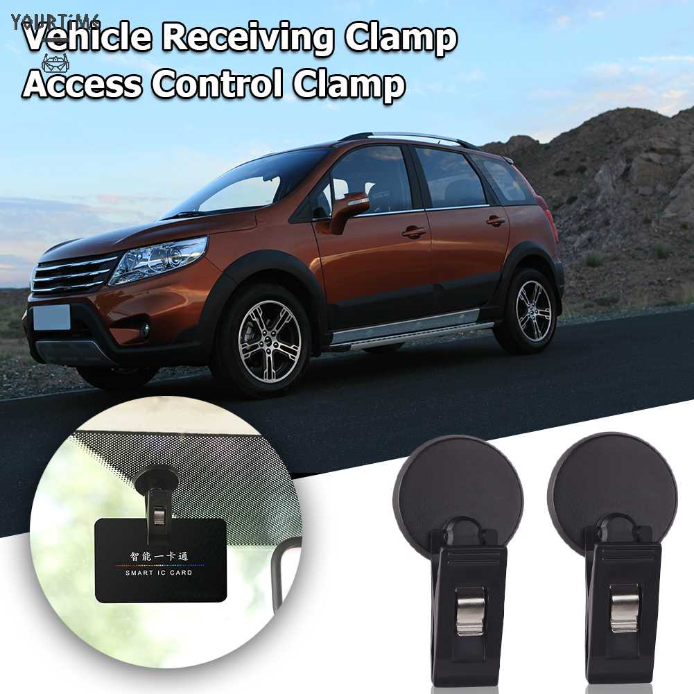 Bộ 2 Kẹp Cố Định Tấm Che Nắng / Thẻ Trên Xe Hơi Có Thể Tháo Rời