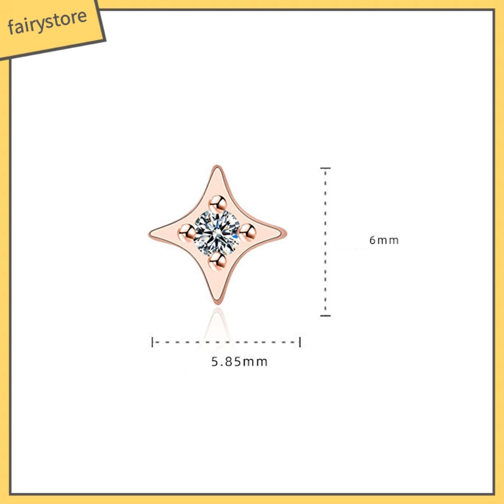 [FRO] 1 Cặp Bông Tai Ngôi Sao Năm Cánh Tinh Tế Dễ Phối Đồ Phong Cách Đơn Giản