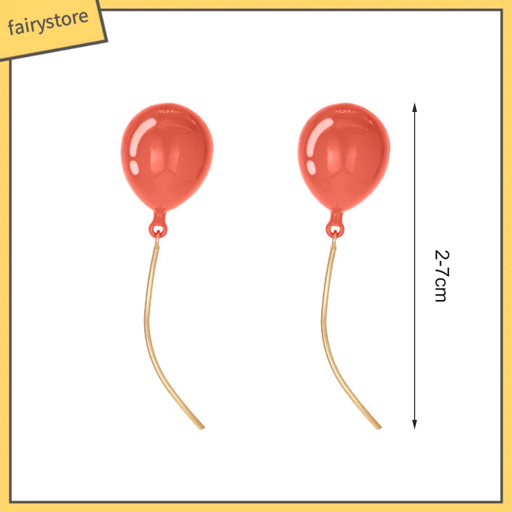 [FRO] Bông Tai Hình Học Phối Tua Rua Vẽ Hình Bong Bóng Dễ Thương Dành Cho Nữ Mặc Hàng Ngày