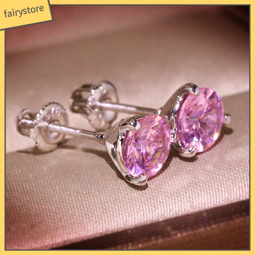 1 Đôi Bông Tai Đính Đá Thời Trang Dành Cho Nữ