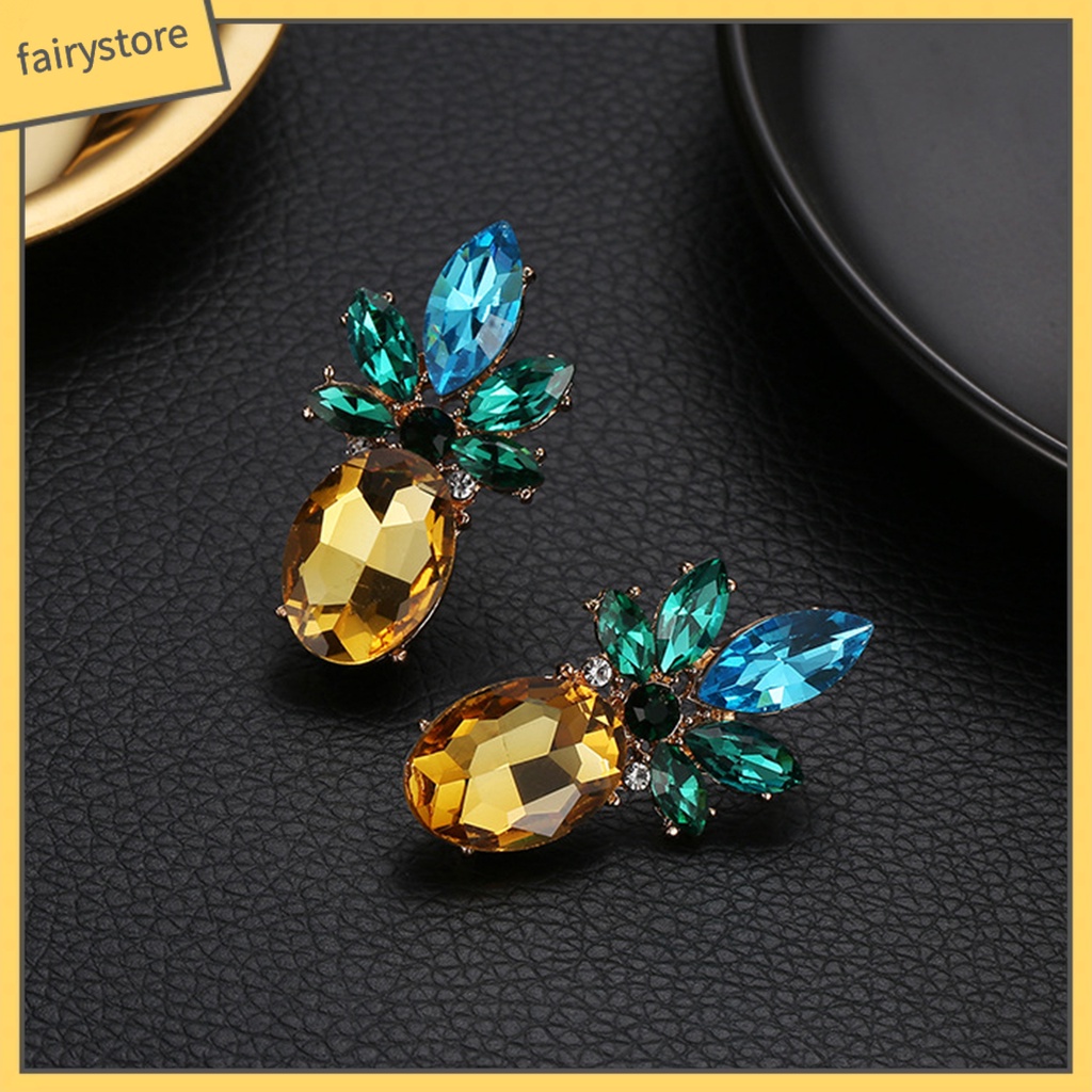 [FRO] 1 Đôi Bông Tai Hình Quả Dứa Công Sở Cho Nữ Thanh Niên