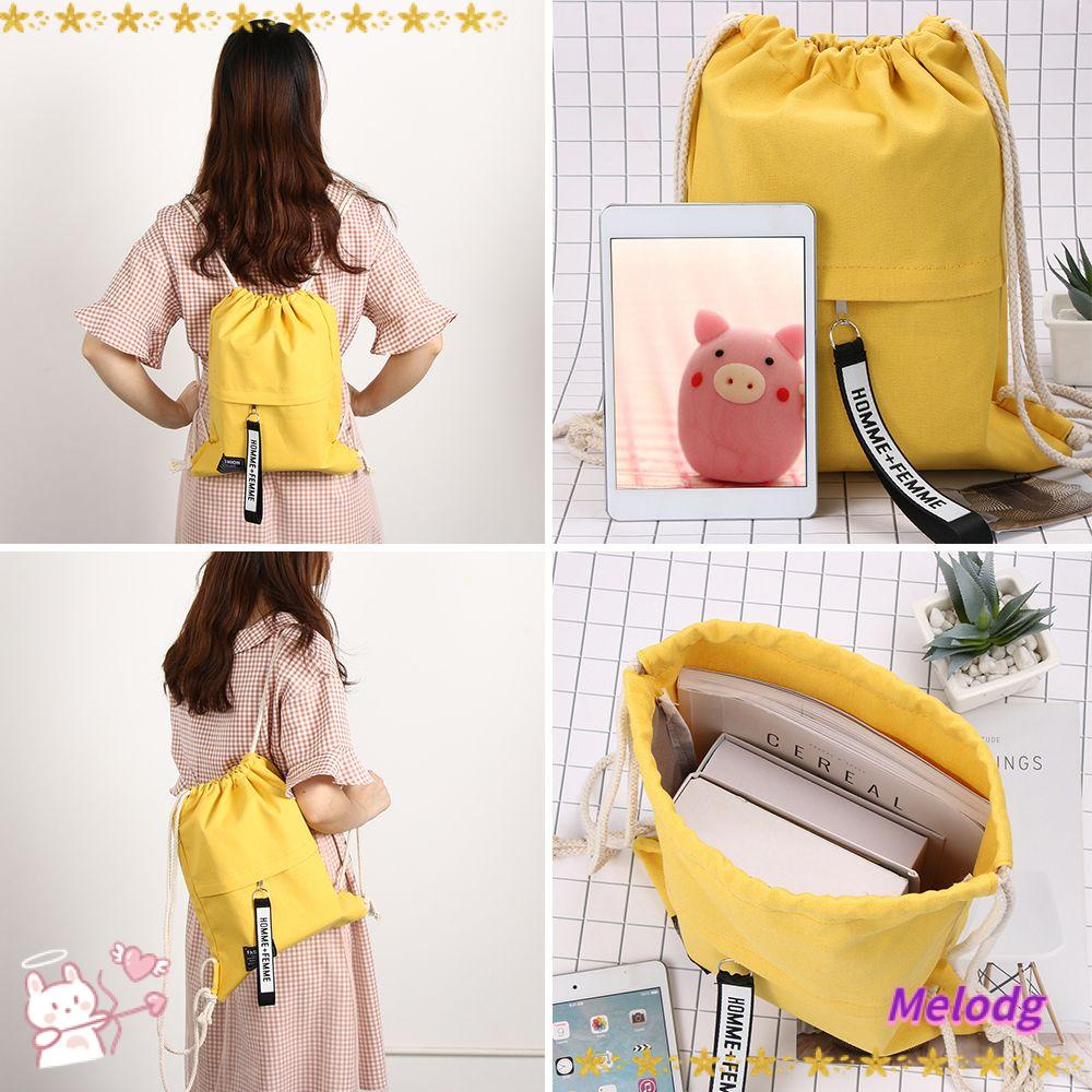 Ba Lô Dây Rút Bằng Vải Bạt Thời Trang Du Lịch Dành Cho Nữ