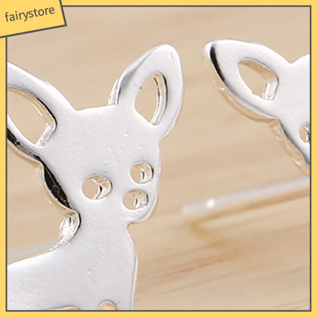 1 Đôi Bông Tai Xỏ Lỗ Bằng Thép Không Gỉ Phong Cách Hàn Quốc Dễ Thương Dành Cho Nữ