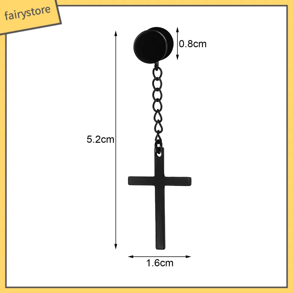 1 Khuyên Tai Lủng Lẳng Hình Học Mạ Điện Đơn Giản Phong Cách Hip Hop Cho Nam Nữ Mặc Hàng Ngày