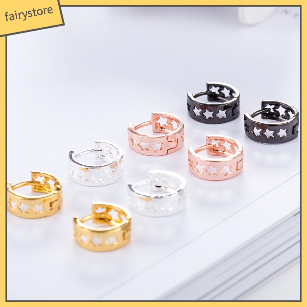 Khuyên Kẹp Vành Tai [FRO] Hình Ngôi Sao Rỗng Sang Trọng Cho Nữ